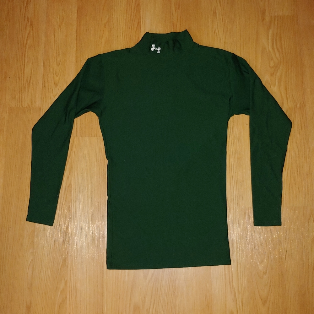 Under Armour green coldgear long sleeve mock neck